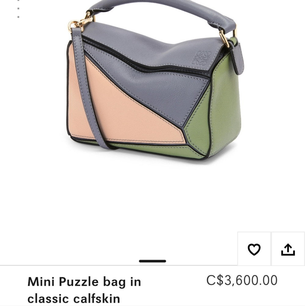 LOEWE Mini Puzzle Bag in Classic Calfskin, AUTHENTIC, Used Like New